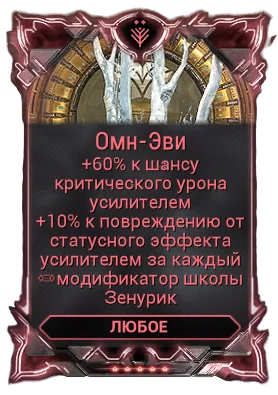 Карточка мода «Омн-Эви»